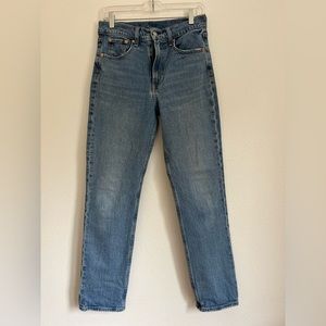 Gap sky high straight demin jeans sz 28 6R